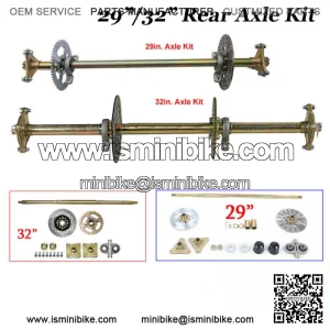 Go Kart Rear Live Axle Kit Sprocket Brake Wheel Hub 29" 32" ATV Quad Trike Bikes