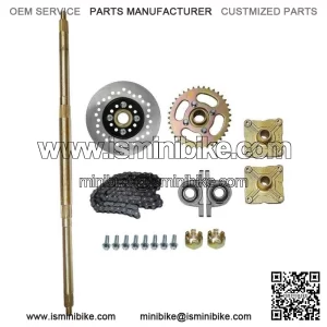 32" ATV Quad Go Kart Rear Live Axle Kit 428 Sprocket Brake Disc Rotor Wheel Hub