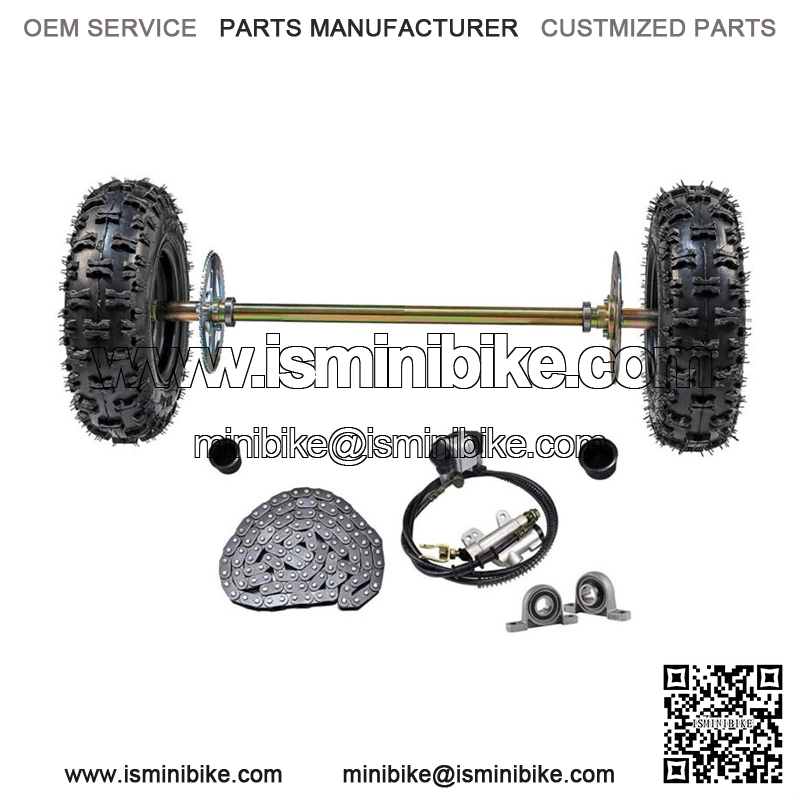 29" Go Kart Rear Axle Shaft Kit w/ 6" Wheels Tire Hub Disc for Drift Trike ATV