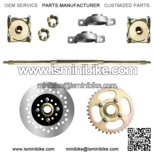 815mm Rear Axle Shaft Assembly Kit w/Sprocket For Go Kart Quad Trike Drift Bikes