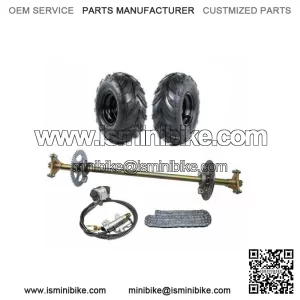 29" Go Kart Rear Live Axle Kit Brake Assembly Wheels Sprocket Hub for ATV Quad