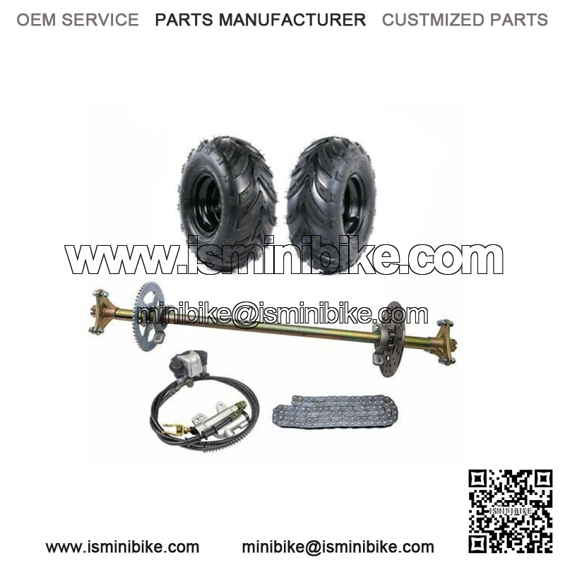 29" Go Kart Rear Live Axle Kit Brake Assembly Wheels Sprocket Hub for ATV Quad