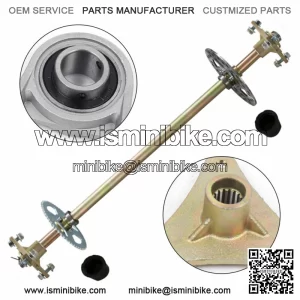 Complete Rear Axle Shaft Set w/Brake Chain Sprocket For Go Kart Quad Trike NEW