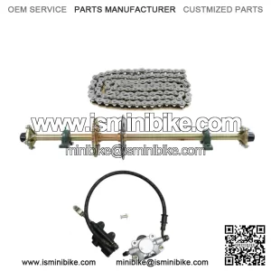 44" Rear Live Axle Kit Sprocket Wheel Hub Brake Assembly Chain for Go kart Trike