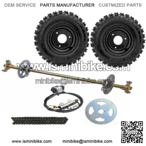 29" Go Kart Rear Live Axle Kit Wheels Sprocket Brake Hub for Trike Golf Cart ATV