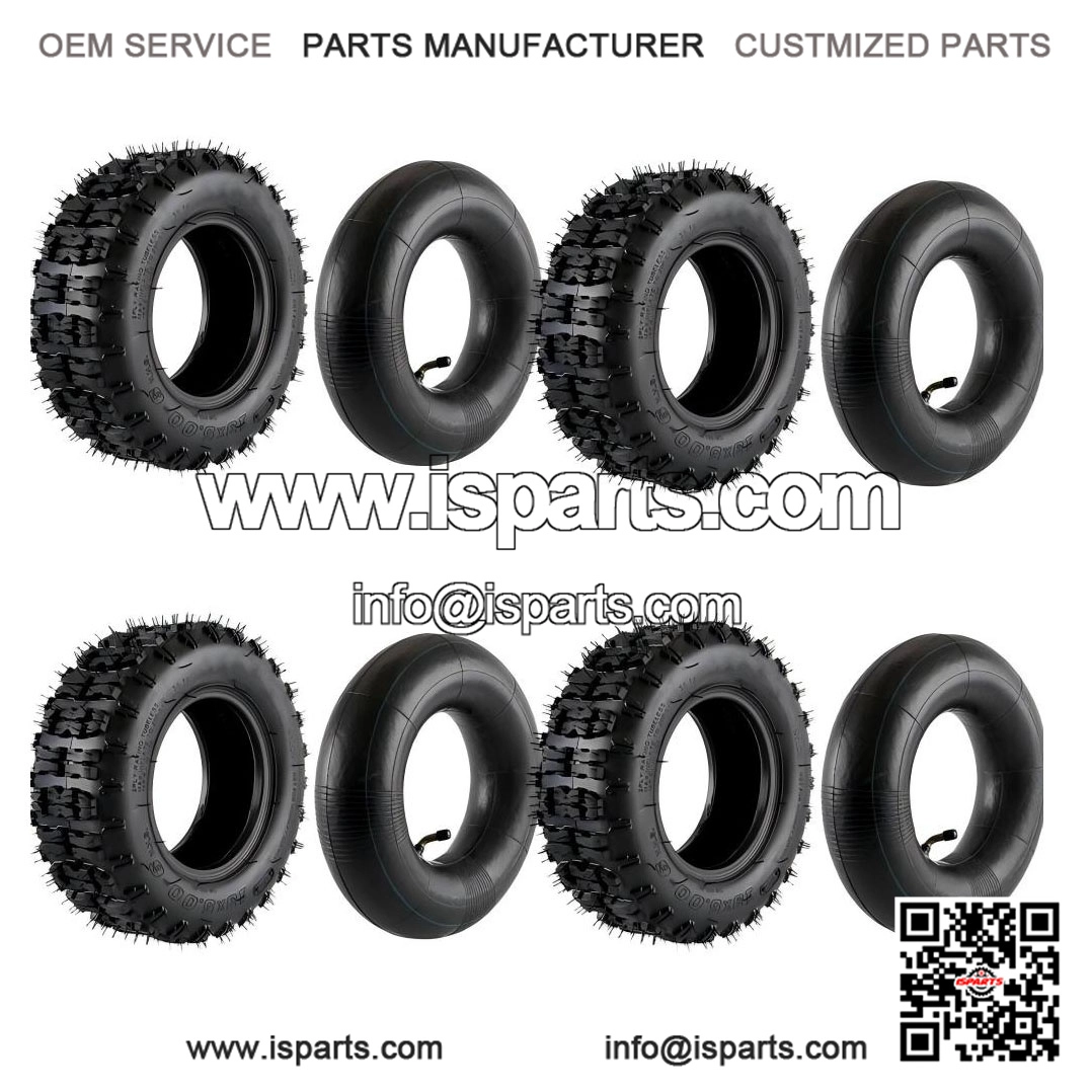 6" Go Kart Tire (13x5.00-6 / 4.10-6) with Wheel Rim and Inner Tube, for Drift E-bikes, Quads, and Carts.