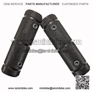 Black 2pk Racing Go Kart Minibike Pedal Grips Kit 1/2" Throttle Brake Pegs Set