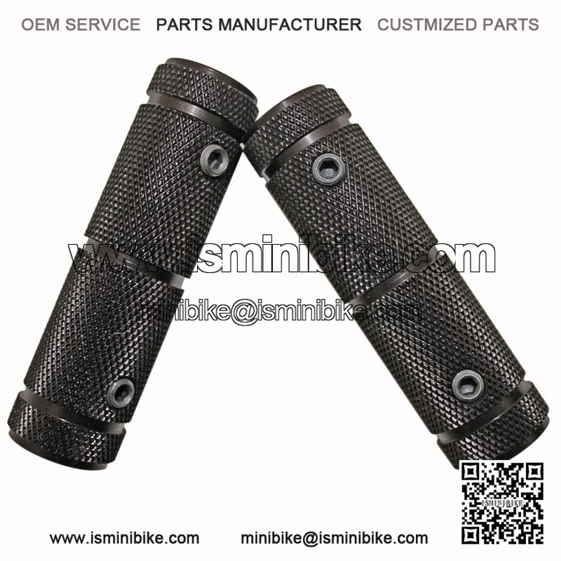 Black 2pk Racing Go Kart Minibike Pedal Grips Kit 1/2" Throttle Brake Pegs Set
