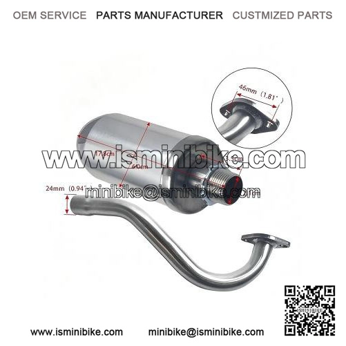 Exhaust Pipe with Muffler New For Honda GX160 GX200 Predator 212cc 196cc CT200U