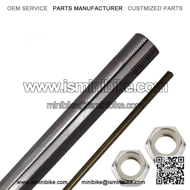 1" x 30" Live Axle with 1/4" Keyway New Go Kart, Drift Trike, Mini Bike Parts - Image 2